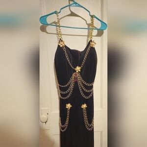 Jeweled Velvet Dress